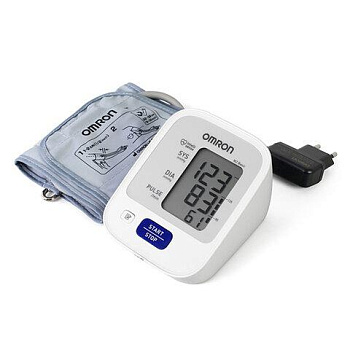 Тонометр (МЕД РегУд) OMRON M2 (HEM-7121-ARU) манжета 22-32 см, автоматический, на плечо, блок питания